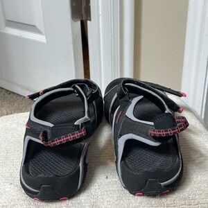 Nike Black and Pink Sandals for Effortless Style